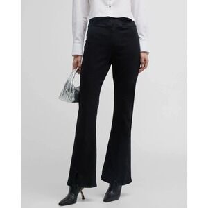 Frame‎ The Jetset High Rise Flare Jeans Womens 24-29 Black Denim Pull On Stretch